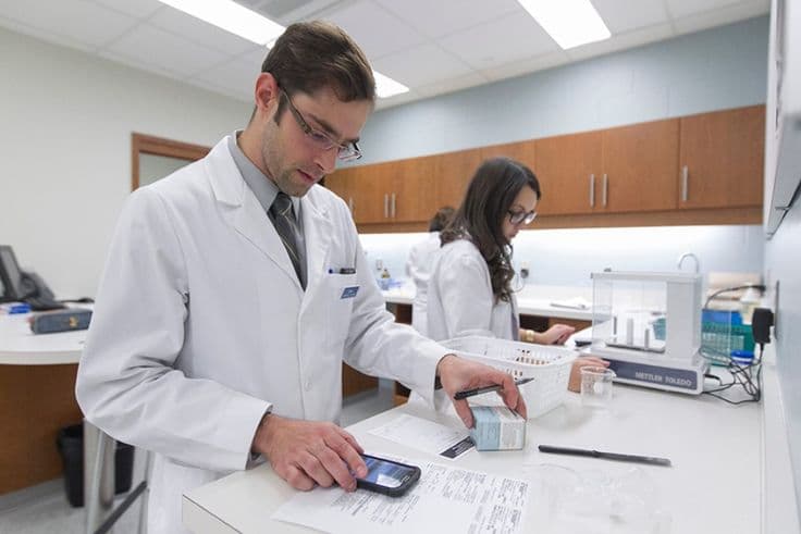 Scientists working in a laboratory